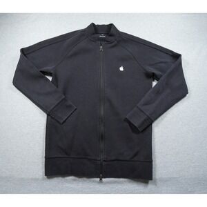Apple Jacket Mens Medium Black Full Zip Employee Technology Computer Adult
